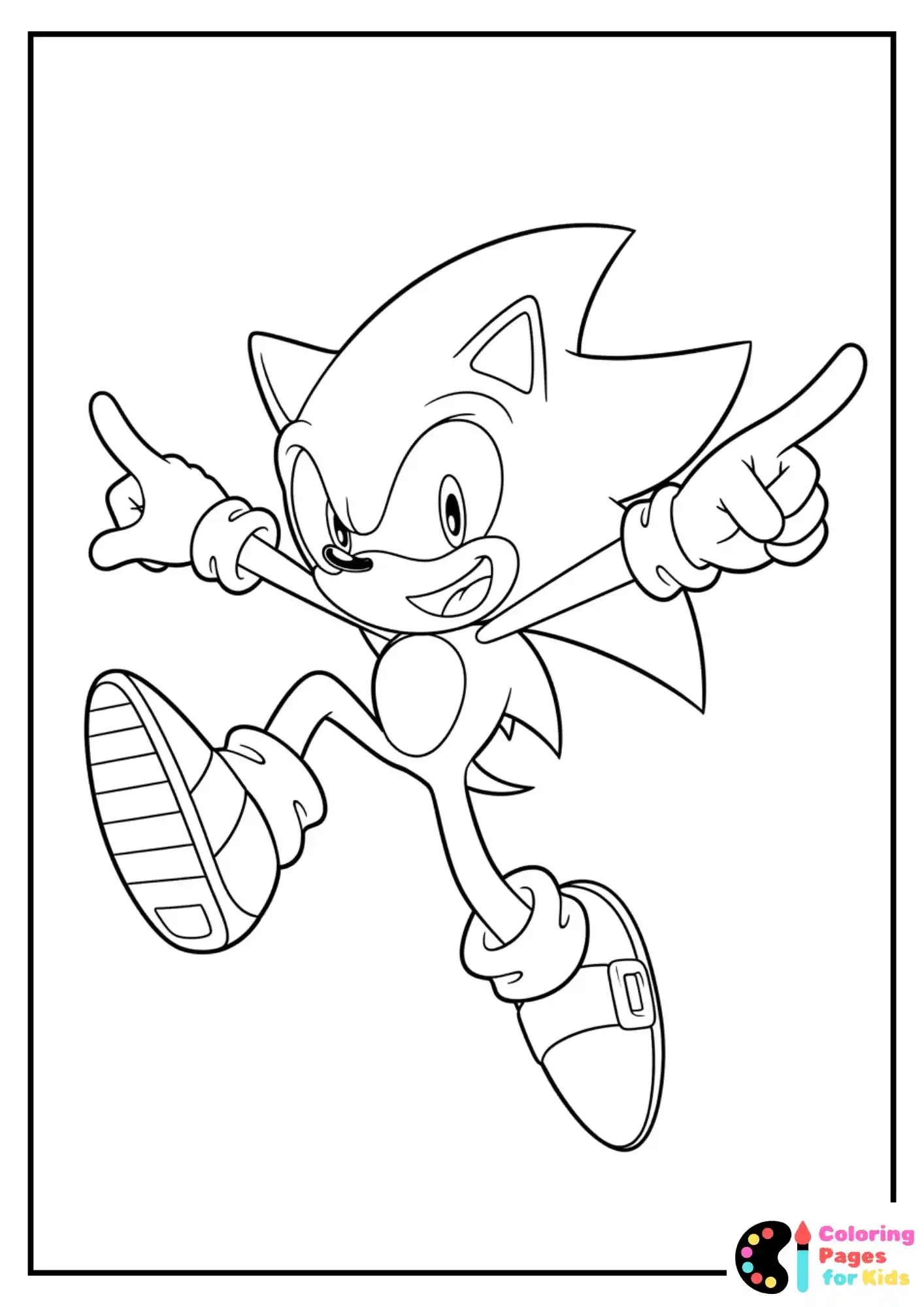 super sonic jumping high coloring sheet