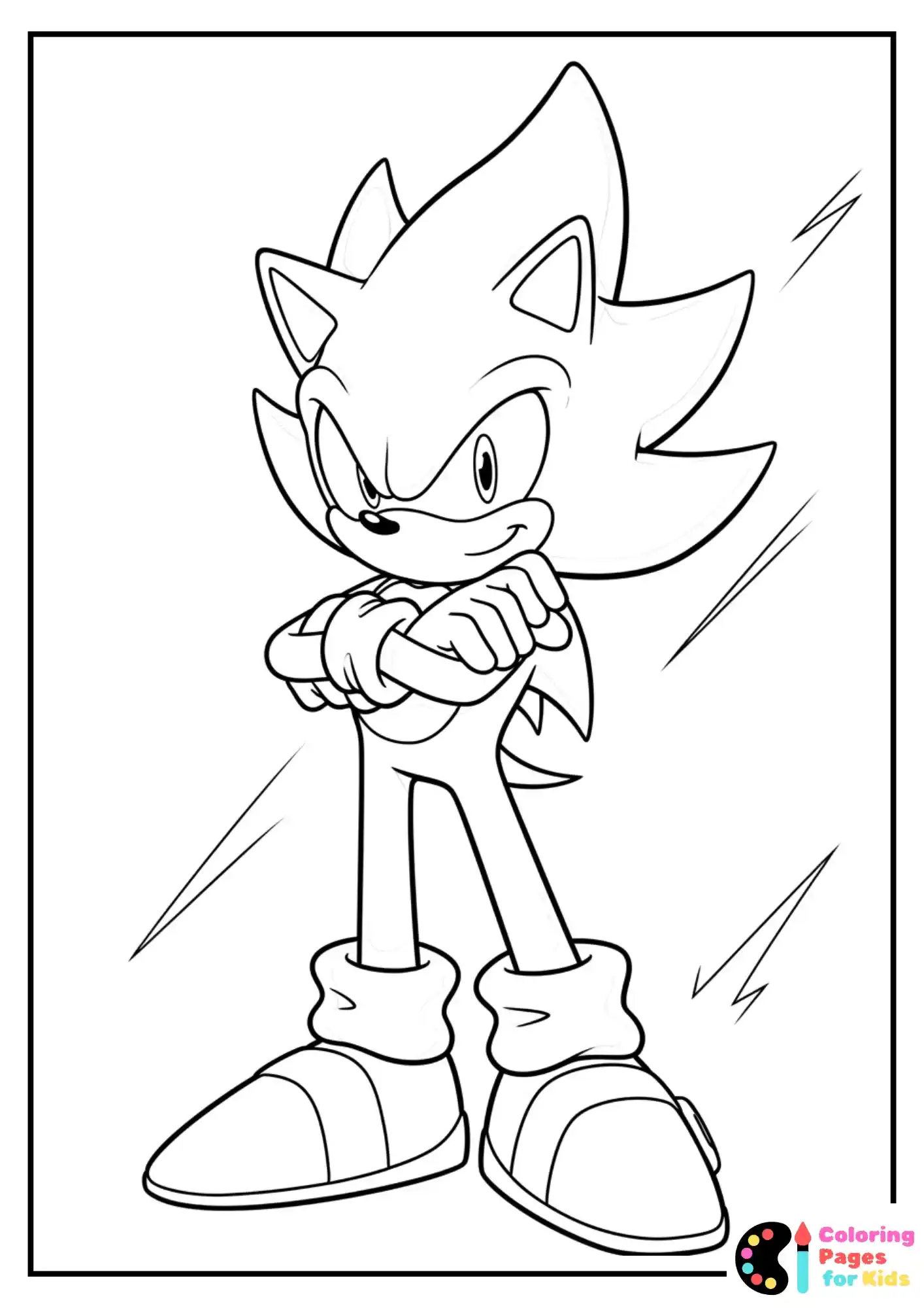 super sonic standing with arms crossed