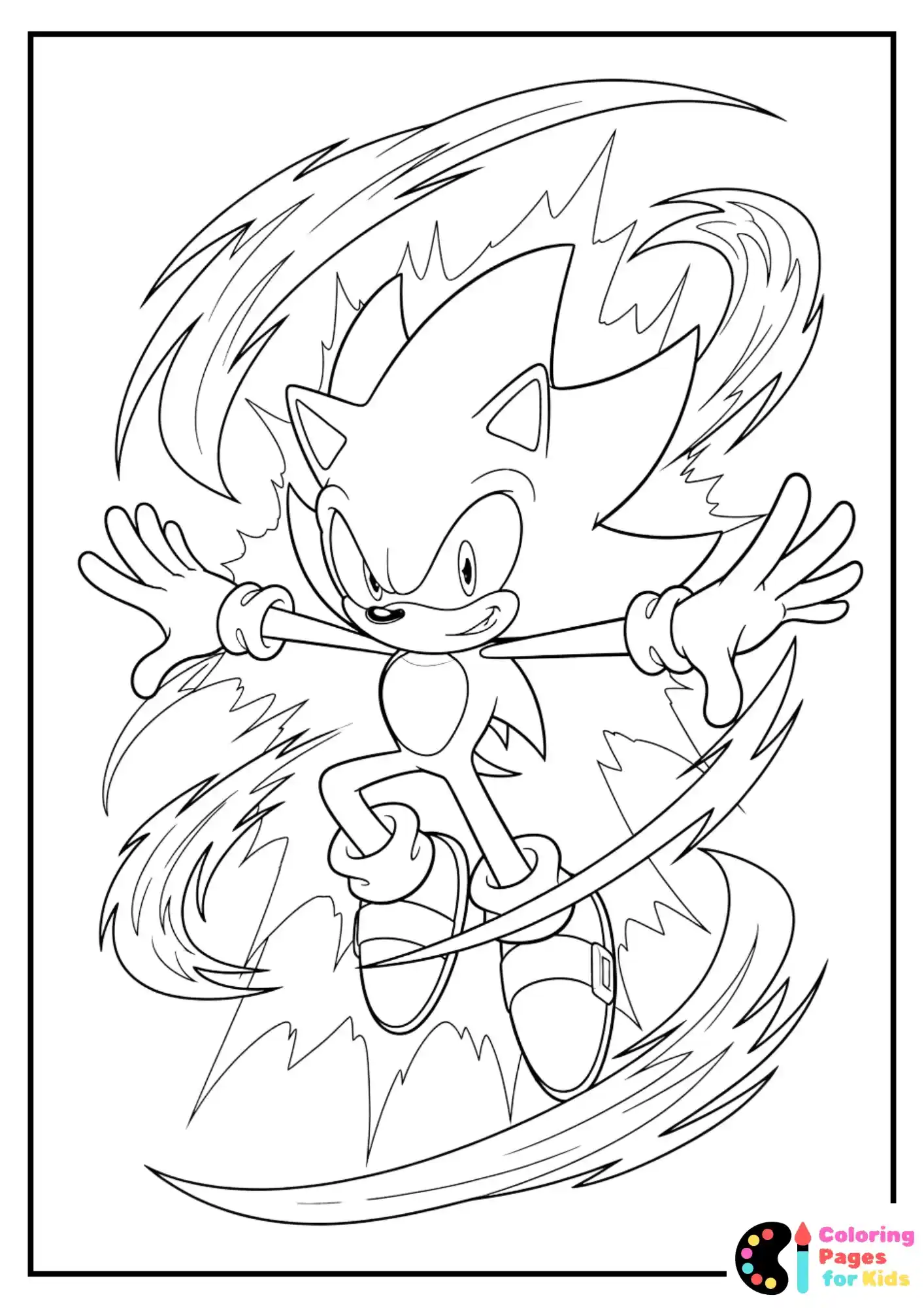 super sonic surrounded by energy waves