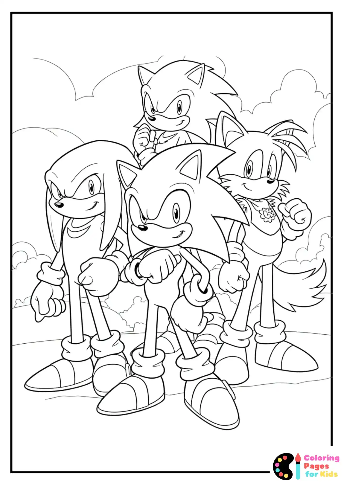 super sonic with tails and knuckles
