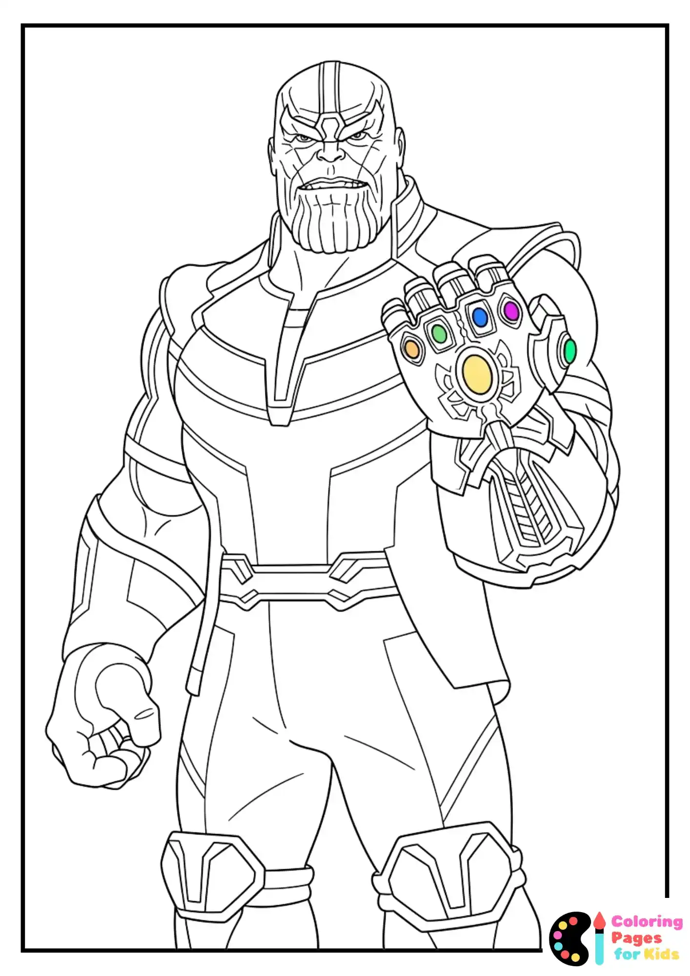 thanos infinity gauntlet coloring sheet