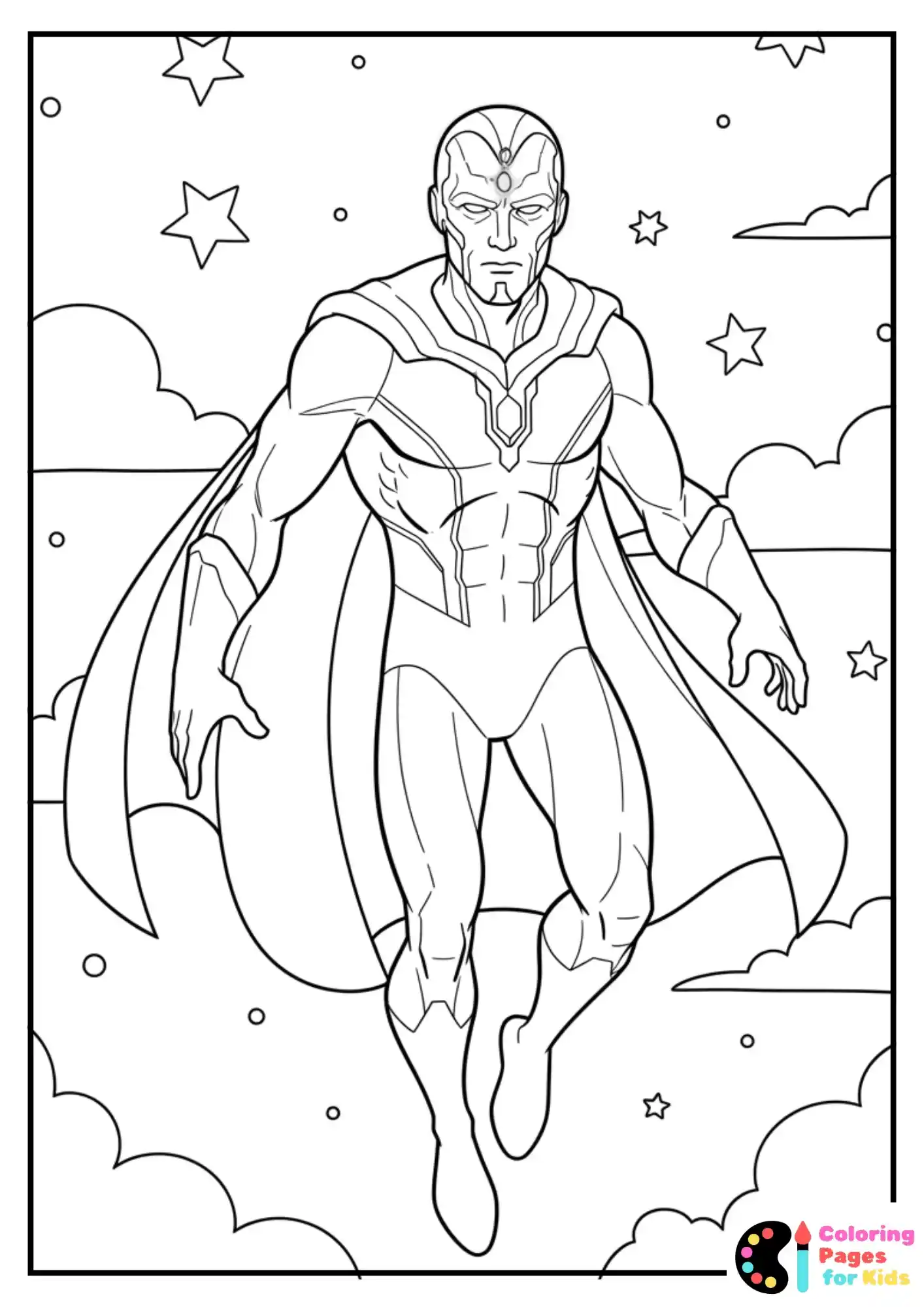 vision floating coloring page