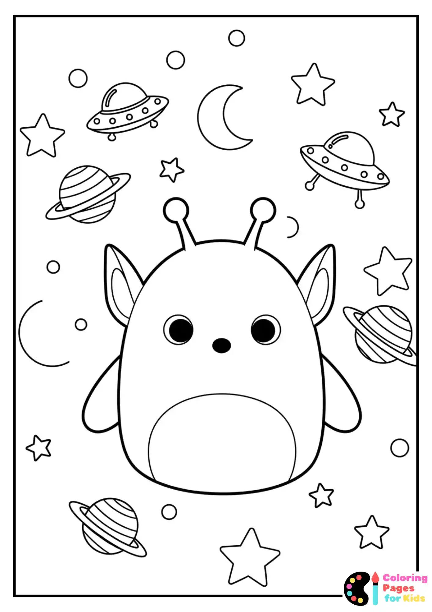 dazzon the alien squishmallow coloring sheet
