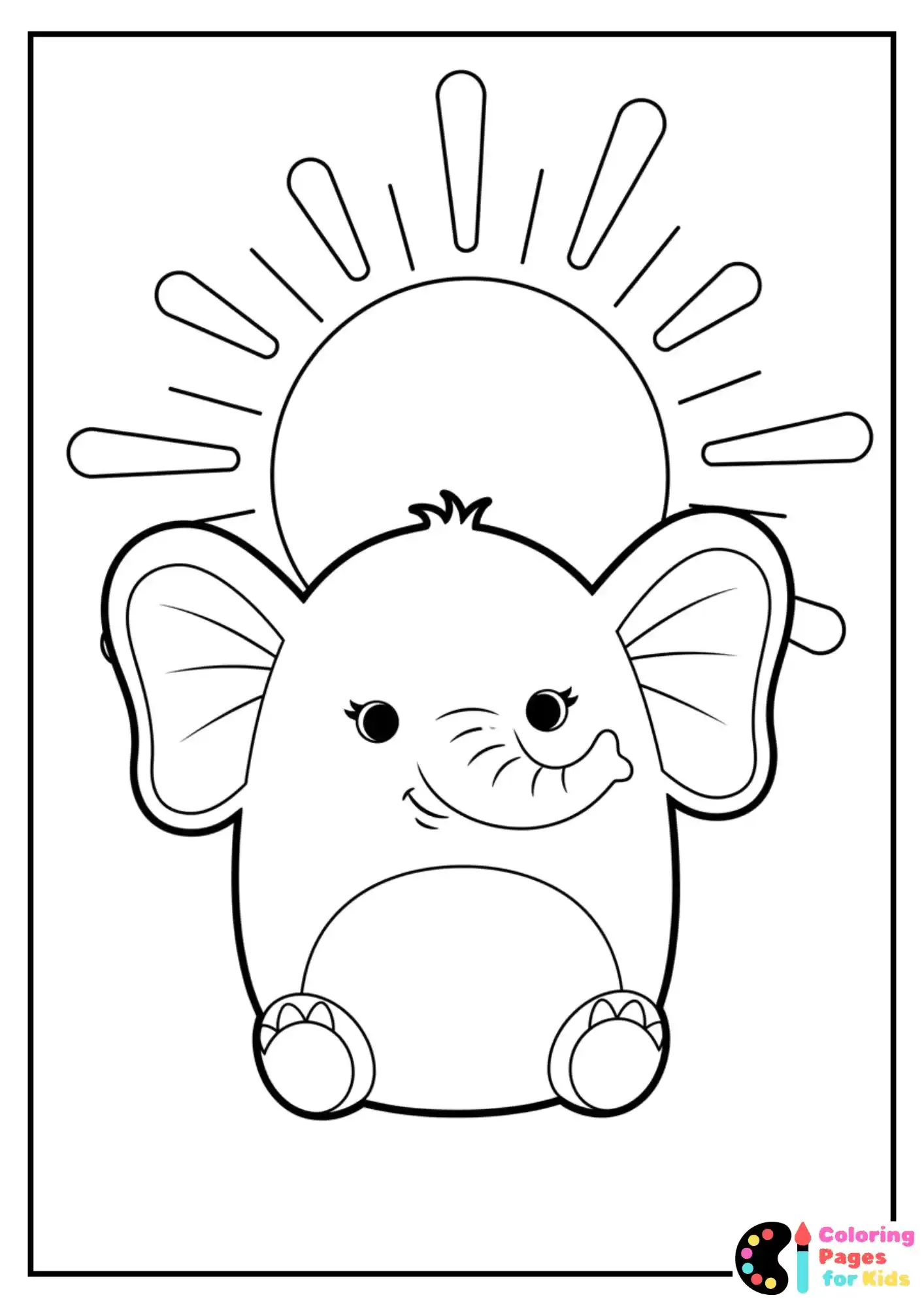 emma the elephant squishmallow coloring sheet