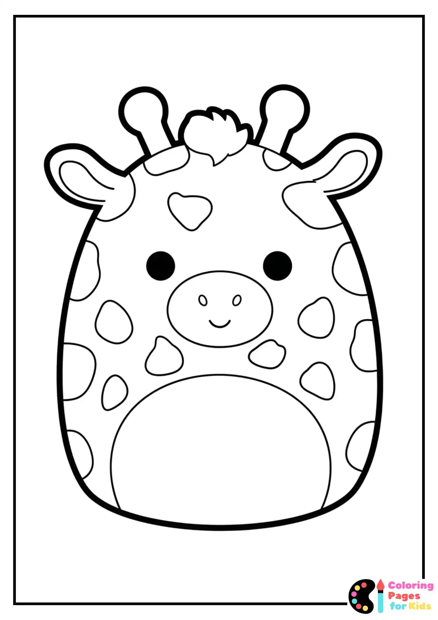 garry the giraffe squishmallow coloring page