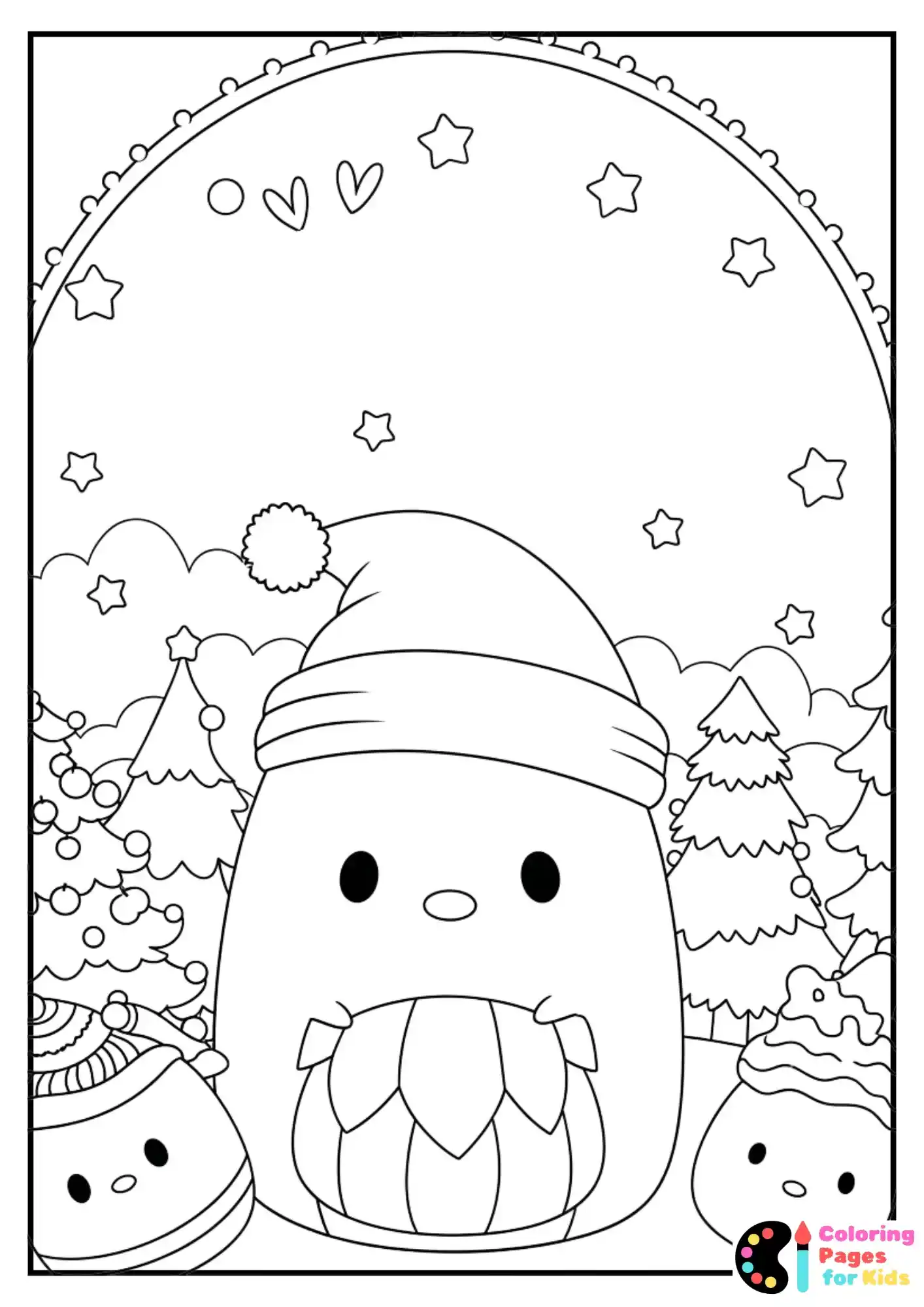 hermy the elf squishmallow coloring sheet