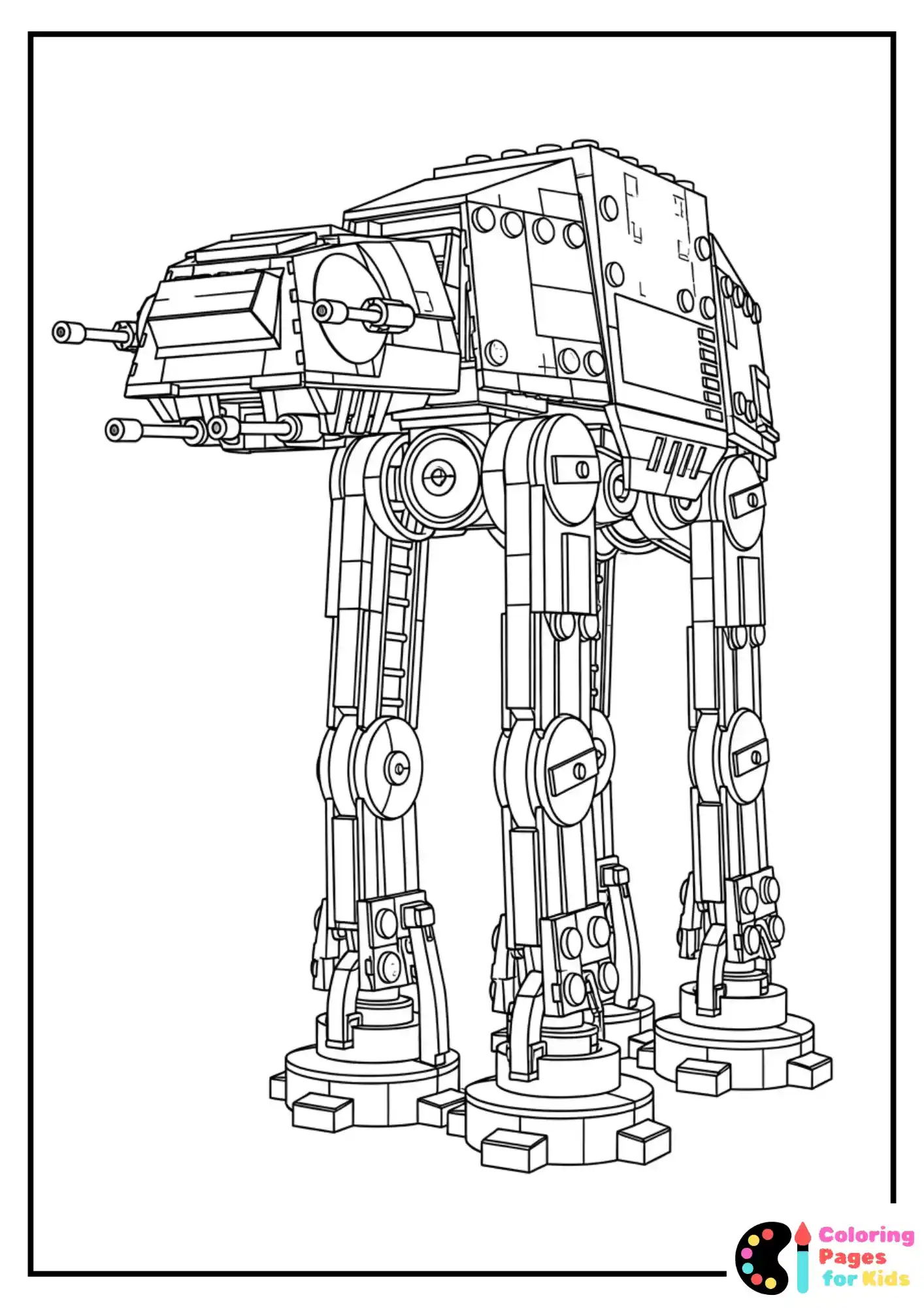 lego star wars at-at coloring page