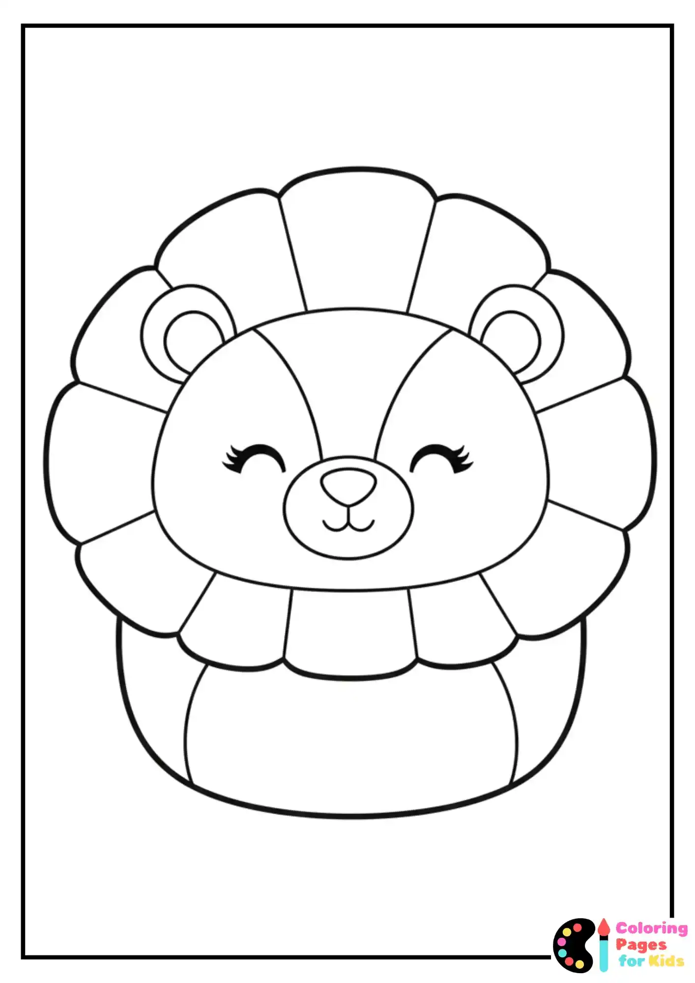 leonard the lion squishmallow coloring page