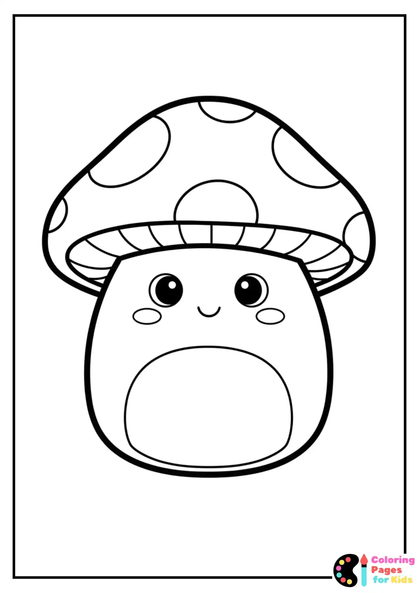 malcolm the mushroom squishmallow coloring page