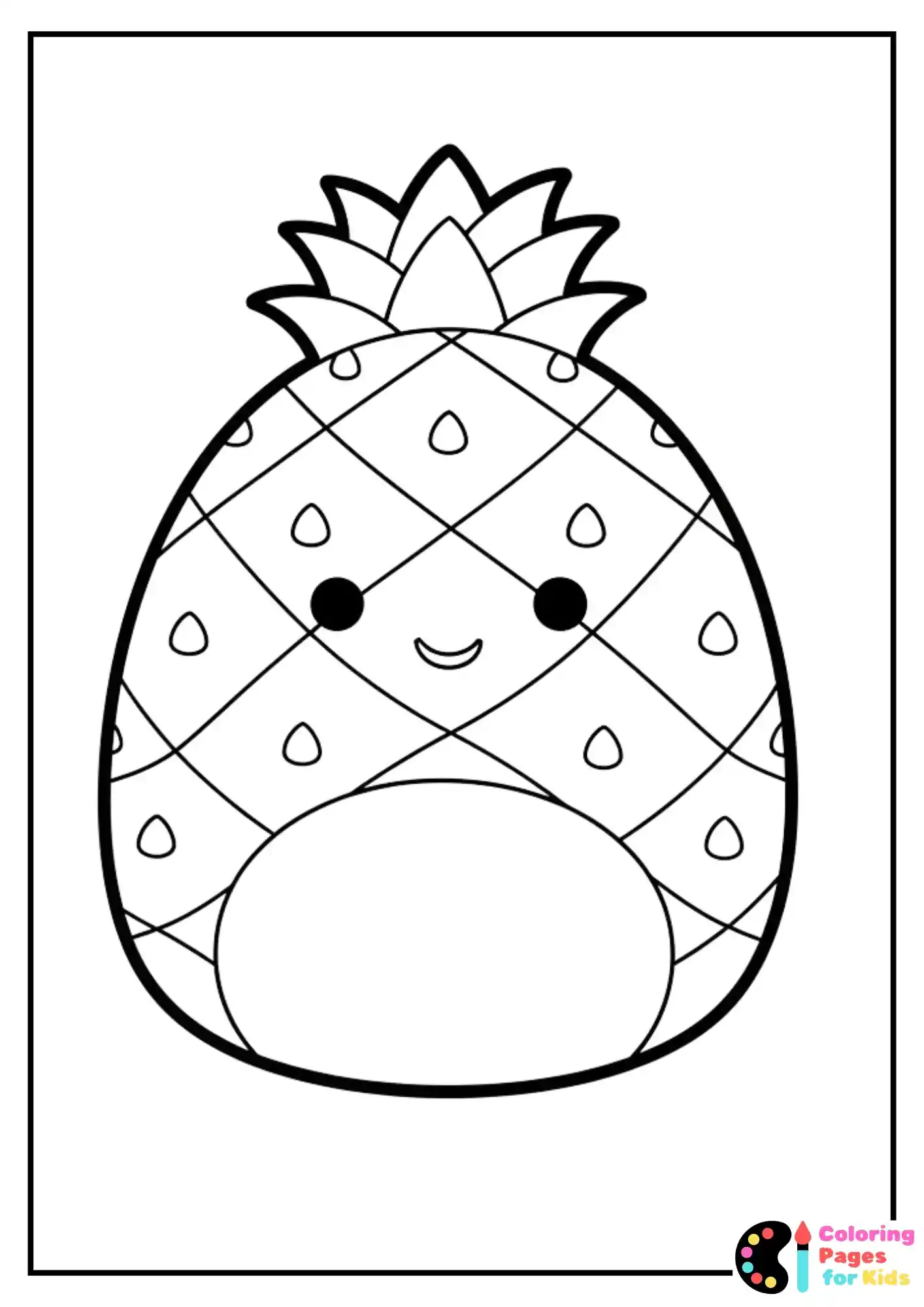 maui the pineapple squishmallow coloring page