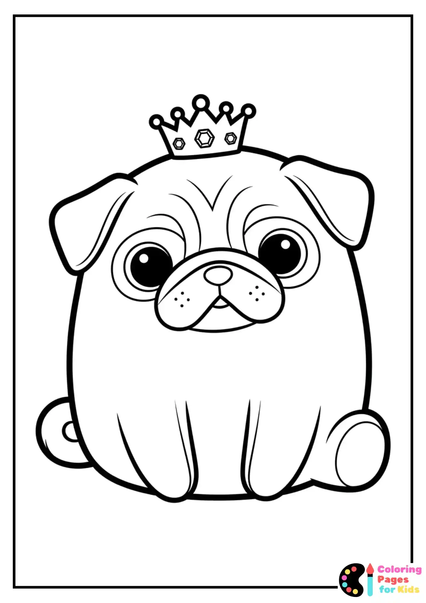 prince the pug squishmallow coloring sheet