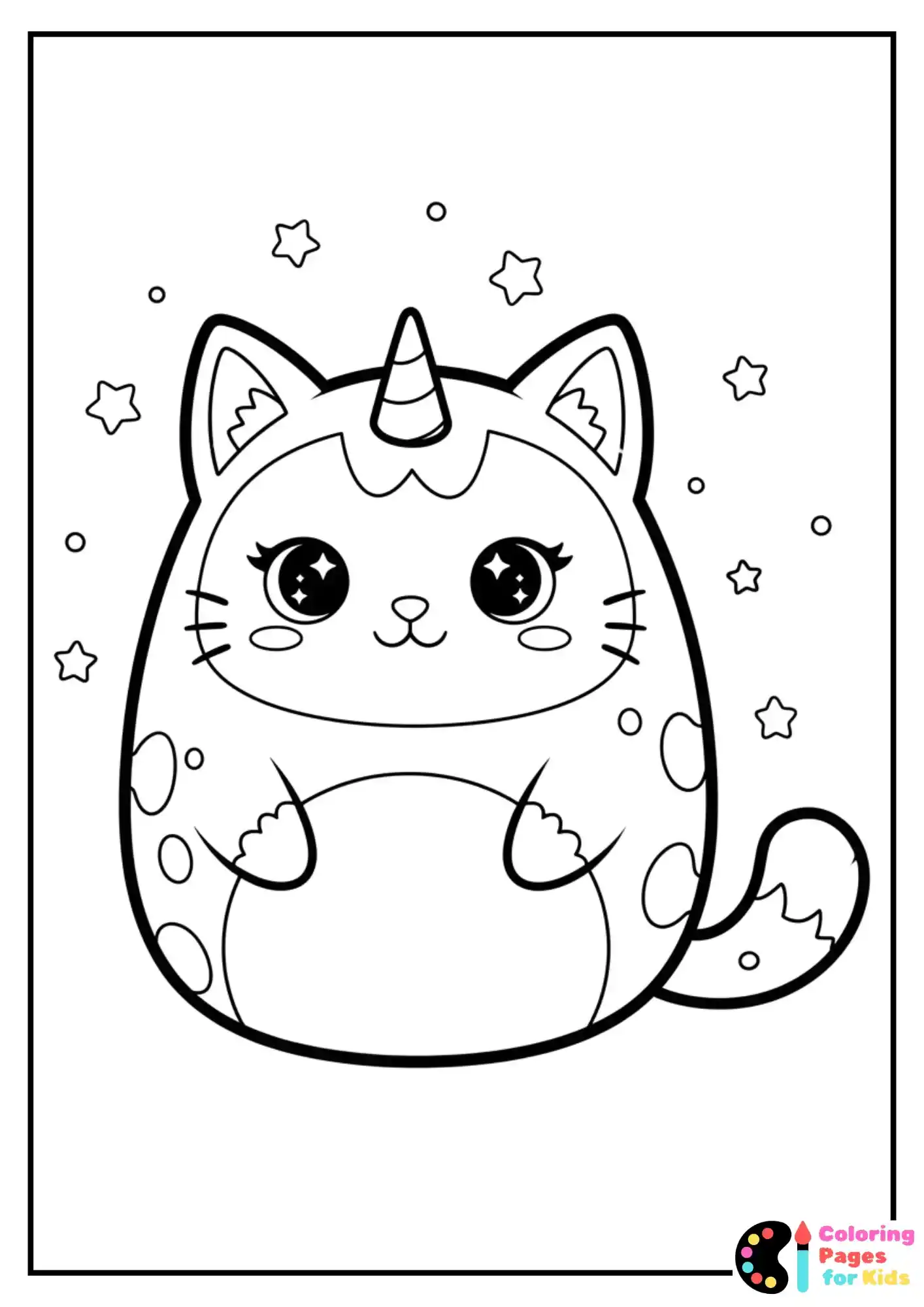 sabrina the caticorn squishmallow coloring page