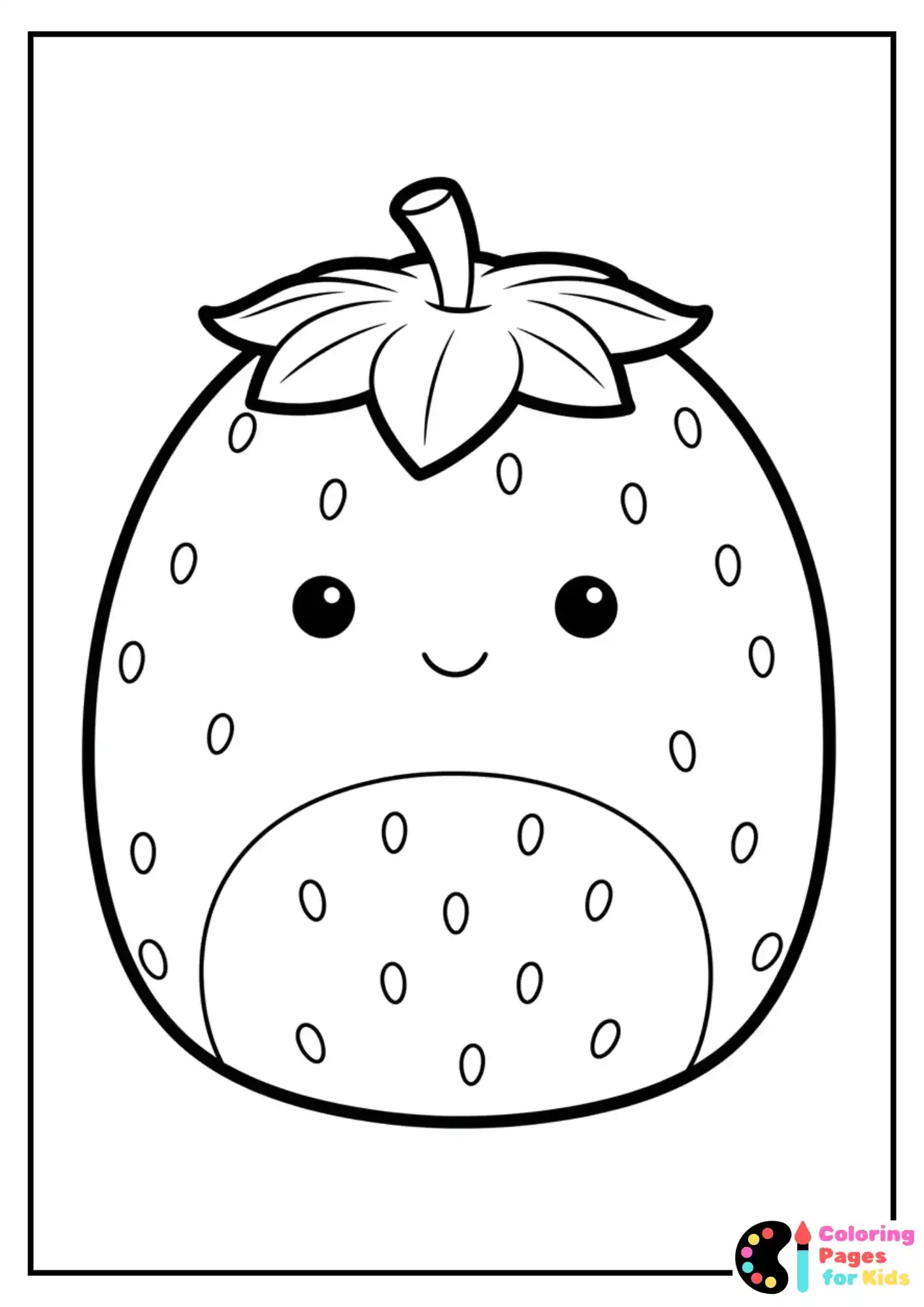 scarlet the strawberry squishmallow coloring page