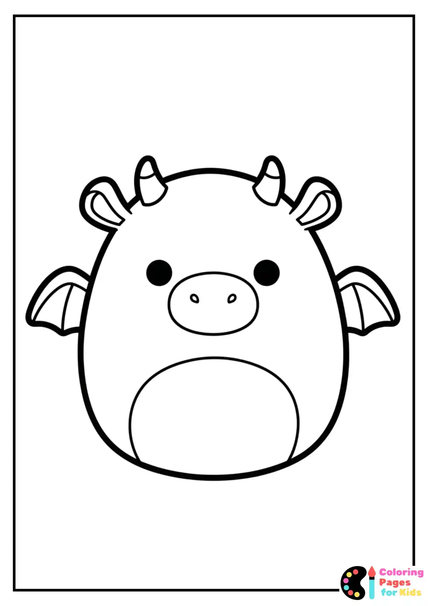 tatiana the dragon squishmallow coloring sheet
