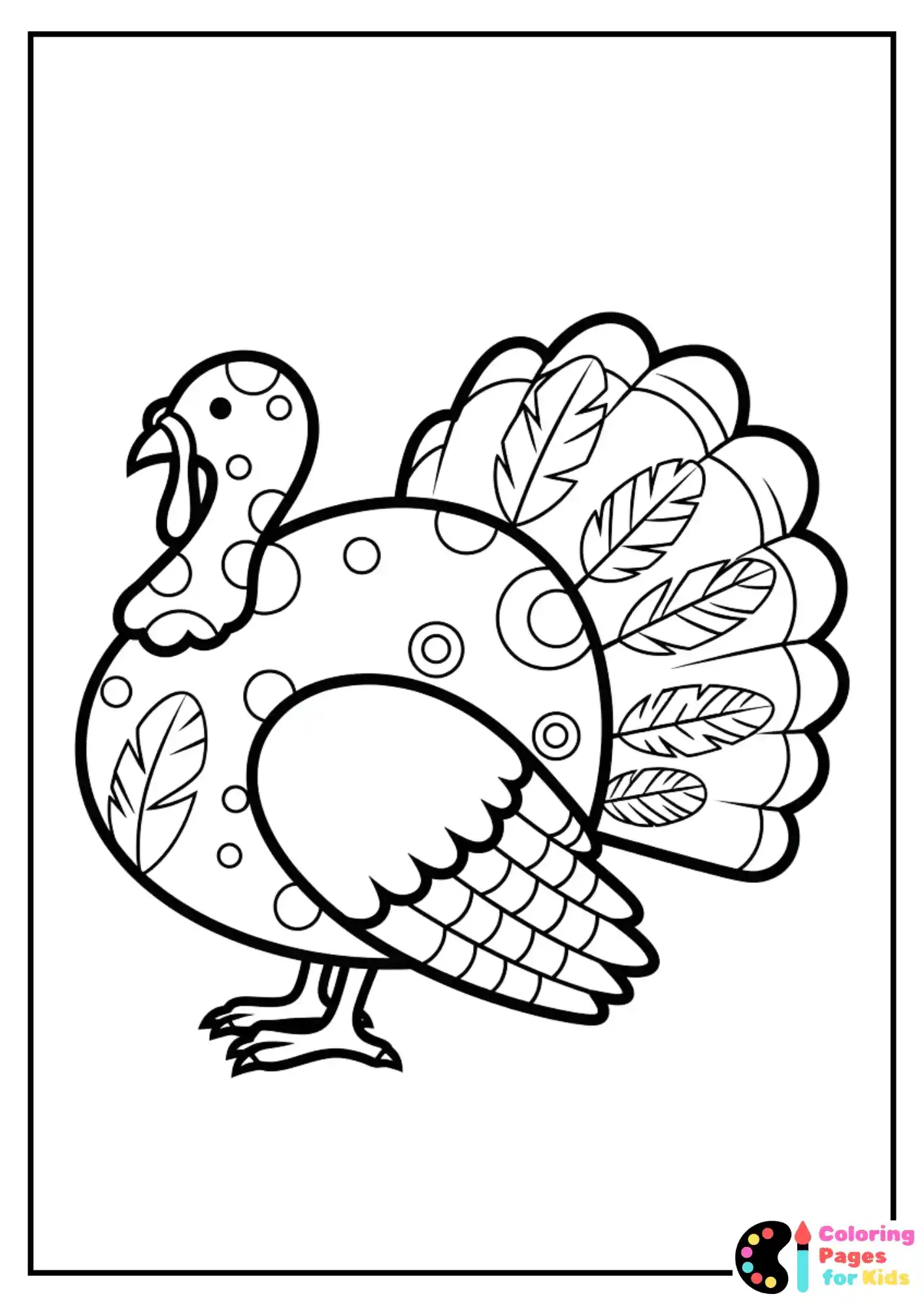 turkey silhouette pattern coloring sheet