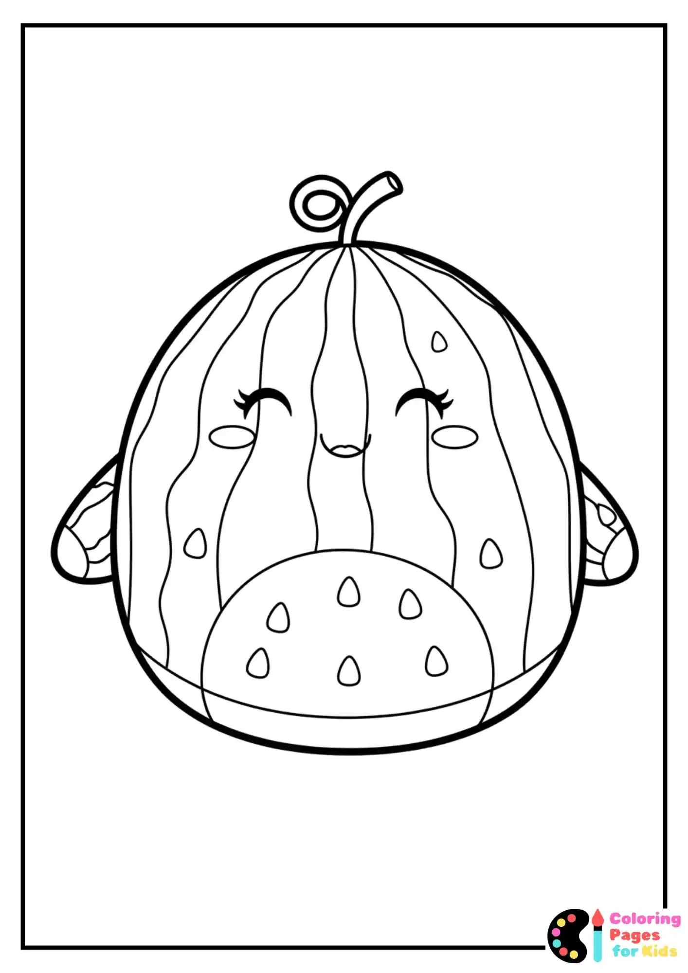 wanda the watermelon squishmallow coloring page