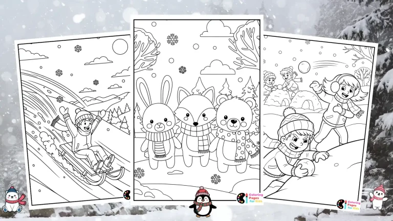 Winter Coloring Pages for Kids (Free PDF Printable) 29 winter coloring pages
