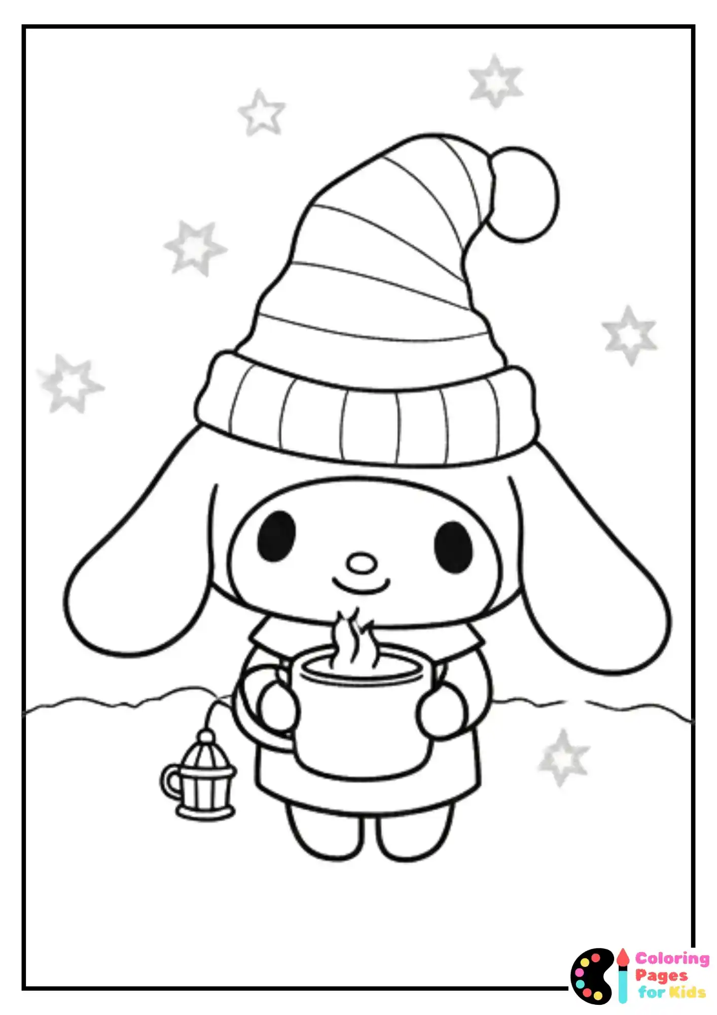 Sanrio Coloring Pages for Kids (Free PDF Printable) 31 cinnamoroll cozy cocoa coloring sheet